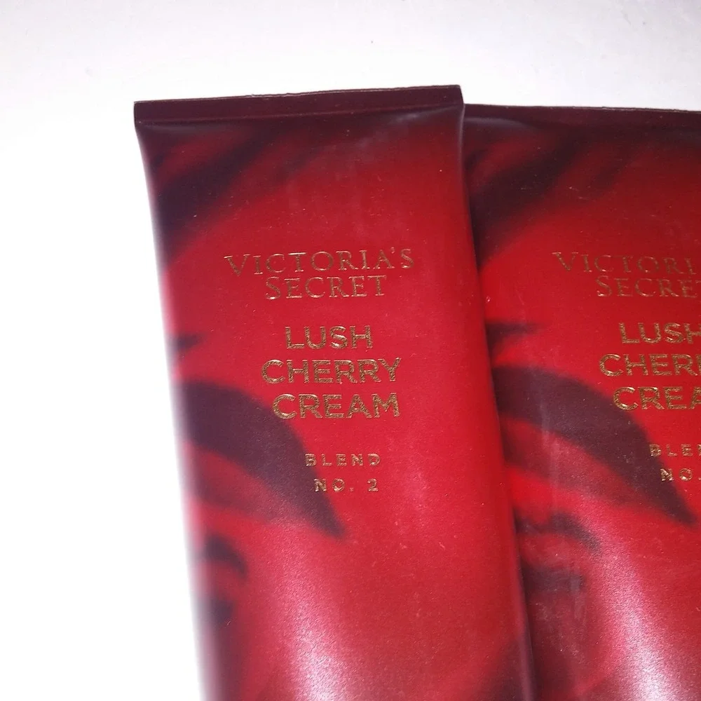Set of 3 Victoria Secret Fragrance Lotion Lush Cherry Cream Full Size 8oz Each